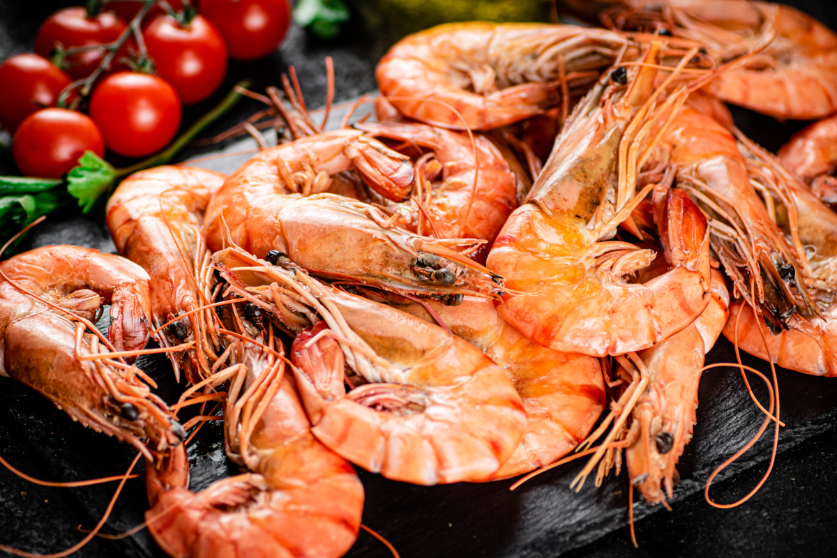 des crevettes