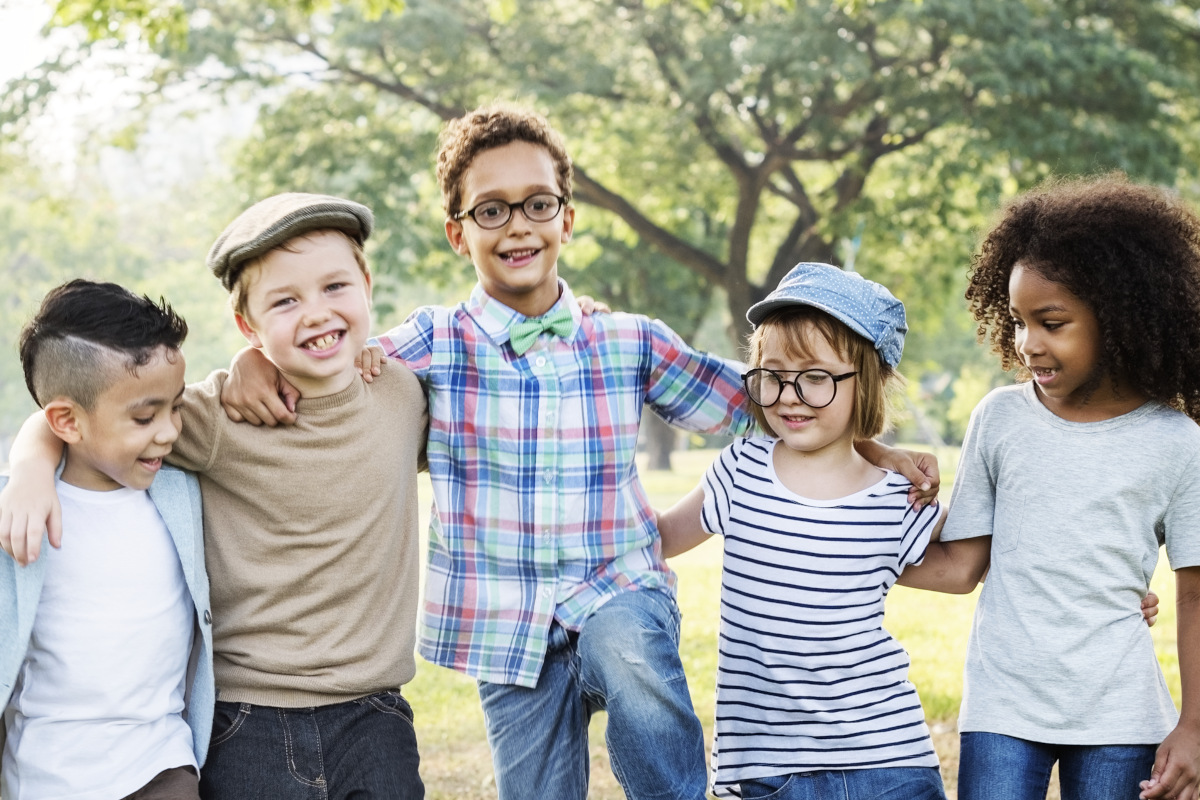 des enfants heureux